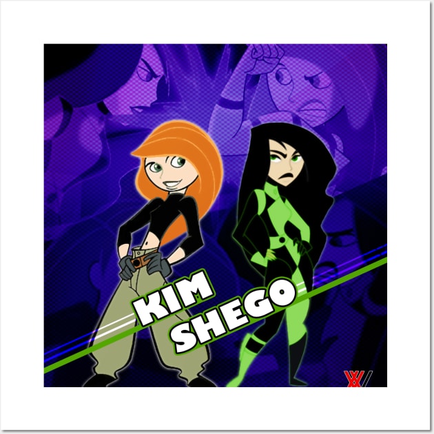 Kim x Shego | Kim Possible Wall Art by Vizewls